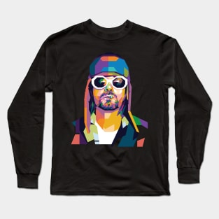 Kurt Cobain Pop Art Long Sleeve T-Shirt